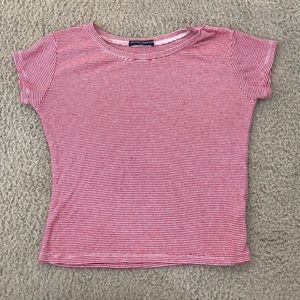 One size Red and White Brandy Melville Shirt
